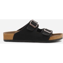 Tonny Black Siyah Poli Taban Çift Tokalı Ayarlamalı Terlik