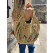 Hati.Bags Hasır Örgü File Model Çanta