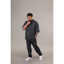 CMZ Collection Erkek Oversize Yazlık Ince Bisiklet Yaka Rahat Kaliteli Eşofman Takımı