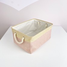 Bon Chic Baby Pembe Keten Organizer Sepet