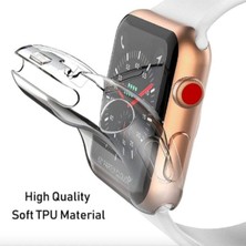 Gate Apple Uyumlu Apple Watch 40 mm Uyumlu Şeffaf Silikon Kılıf 40MM Watch Tam Koruma Koruyucu Belirtilm