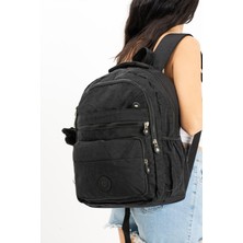 571 Collections Çanta Ultra Hafif Çok Cepli Orta Boy Sırt Çantası Unisex Siyah (Model: 571-3E)