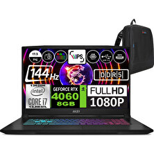 Msı Katana 17 Intel Core I7 13620H 64GB 4tb SSD RTX4060 8gb Windows 11 Pro 17.3" Fhd 144Hz Taşınabilir Bilgisayar B13VFK1037XTRWP12 + Zetta Çanta