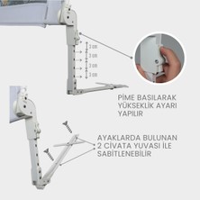 Kiwi Bed Guard Asansörlü, Renkli Desenli Çocuk Yatak Bariyeri, Yatak Korkuluğu, Bebek Güvenlik Bariyeri 150X60-70 cm