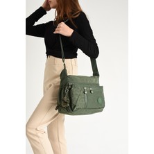 571 Collections Çapraz Askılı Ultra Hafif Çok Cepli Kadın Omuz Çantası Yeşil (MODEL:571-6C)