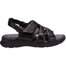 Forelli Berkay 40528 Siyah Erkek Sandalet Rahat Kullanım İçin Şık Tasarım