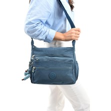 571 Collections Çapraz Askılı Ultra Hafif Çok Cepli Bayan Omuz Çantası Mavi (Model: 571-6A)