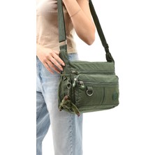 571 Collections Çapraz Askılı Ultra Hafif Çok Cepli Bayan Omuz Çantası Yeşil (Model: 571-6D)