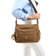 571 Collections Çapraz Askılı Ultra Hafif Çok Cepli Bayan Omuz Çantası Taba (Model: 571-6A)