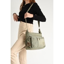 571 Collections Çapraz Askılı Ultra Hafif Çok Cepli Bayan Omuz Çantası Vizon (Model:571-6C)