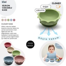 Kiwi Cloudy 11 Parça Full Silikon Bebek Beslenme Seti: Olive Renk, Bpa/pvc Içermez, Doğal, Güvenli, Esnek