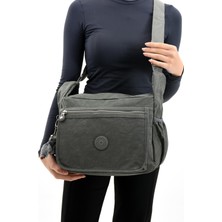 571 Collections Çapraz Askılı Ultra Hafif Çok Cepli Kadın Omuz Çantası Gri(Model: 571-6B)