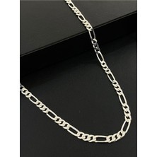 Kiriş Gümüş 925 Ayar Gümüş Figaro Modeli Zincir Kolye (4mm)