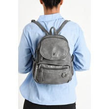 571 Collections Suni Deri yumuşak dokumalı  Sırt Çantası Gri (Model: 571-11-12H)