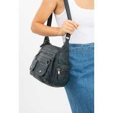 571 Collections Çanta Suni Deri Omuz Çantası Mavi (Model: 571-11-10G)