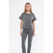 CMZ Collection Kadın Slim Fit Yüksek Bel Ince Günlük Yeni Sezon Eşofman Takımı