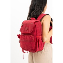 571 Collections Çanta Ultra Hafif Orta Boy Sırt Çantası Çok Cepli Kırmızı (Model: 571-4A)