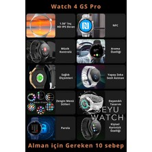 Seyu Watch 200-300 Mah Watch 4 Gs Pro Kordon Hediyeli 46MM Akıllı Saat Iphone ve Android Tüm Telefonlara Uyuml