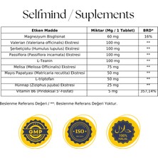 Selfmind Dinlendirici Uyku Için Passiflora, L-teanin, Magnezyum, Melisa, Papatya Içeren Takviye Edici Gıda