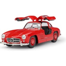 Shem Welly 1:24 Ölçek Mercedes 300SL Kırmızı Diecast Model Araba