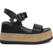 Mammamia Kadın Hakiki Deri Ortopedik Dolgu Topuk Sandalet M25/YS-CALL