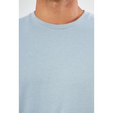 Giyadda Unisex Pamuklu Bisiklet Yaka Oversize Bol Boyfriend Örme T-Shirt