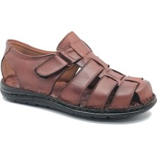 Kocamanlar %100 Hakiki Deri Tam Ortapedik Erkek Sandalet