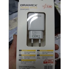 Dramex Umut Bilişim Teknolojileri _ D26B 2.6A USB Şarj Adaptörü - 2.6 Amper Hızlı Şarj Adaptörü  Kısa Devre Korumalı Usb-A Çıkışlıdır