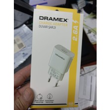 Dramex Umut Bilişim Teknolojileri _ D26B Ekonomik Şarj Aleti Başlığı 2.6A USB Şarj Adaptörü / D26BE 2.6AMPER USB Ev Başlık Şarj Adaptörü