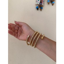 Mi Brillo Accessories Gold Renk Akardiyon Bileklik
