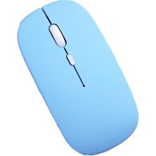 TezMax Sprange Vasoun P-200 12" Uyumlu Kablosuz Bluetooth Pilli Optik Mouse - Mavi