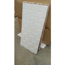 Süs Köşe Dekor Düz Tuğla Desen Baskılı Strafor Duvar  Panel 4 Adet 2 M2