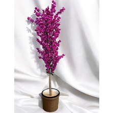 Özcan Flowers 30X30 Hasır Saksıda 160 cm Mor Bahardalı Yapay Ağaç