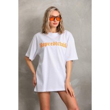 Tabi Tabi Unisex Yazılı Baskı  % 100 Pamuk ve Oversize T-Shirt