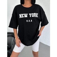 Tabi Tabi Unisex Los Angeles Baskılı  Oversize Tshirt