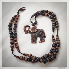 Z Jewelry Art Elpele - El Yapımı Etnik Otantik Bohem Kadın Erkek Unisex Fil Kolye