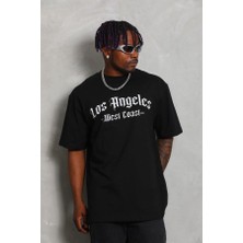 Tabi Tabi ''los Angeles West Coast''baskılı Oversize  T-Shirt (Arkalı Önlü Baskı)