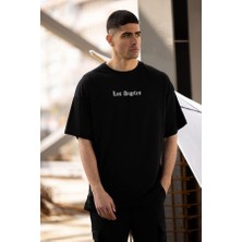 Tabi Tabi ''los Angeles''baskılı Unisex Oversize T-Shirt (Önlü Arkalı Baskılı)