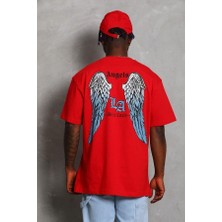 Tabi Tabi ''los Angeles West Coast''baskılı Oversize  T-Shirt (Arkalı Önlü Baskı)