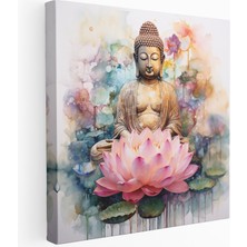 Meditatif Buda Kanvas Tablo, 30 x 30 cm