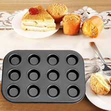 Xiaoba2 6 Bardak Gri 3 Boyutlu Pişirme Tepsisi 6/12/24 Delikli Tart Kalıbı Yapışmaz Kıymalı Puding Turta Tepsisi Pişirme Kapları Muffin Kupası Puding Yuvarlak Kalıp Kek Aletleri (Yurt Dışından)