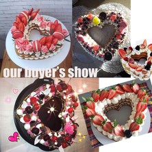 Xiaoba2 C 6 Inç Kalp Şekli Kek Kalıbı Pet Plastik Kek Dekorasyon Araçları Confeitaria Maker Faydalı Pişirme Aksesuarları 6/8/10/12/14 Inç (Yurt Dışından)