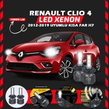 Furens Renault Clio 4 2012-2019 Kısa Far Uyumlu Şimşek Etkili LED Xenon Premium Series H7