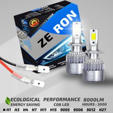 Furens Citroen C5 2008-2015 Uzun Far Uyumlu Şimşek Etkili LED Xenon Performance Series H1