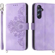 SZY Market Samsung Galaxy M54 Bileklik Kabartmalı Çoklu Kredi Kartı Için Flip Case (Yurt Dışından)