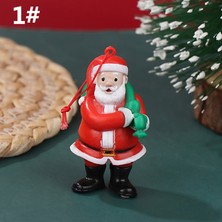 Xiaoba2 Bir Mini Reçine Noel Dekorasyon Noel Baba Kardan Adam Ağacı Mikro Peyzaj Modeli Diy Minyatür Bahçe Figürleri Ev Dekorasyon (Yurt Dışından)