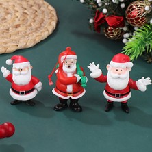 Xiaoba2 Bir Mini Reçine Noel Dekorasyon Noel Baba Kardan Adam Ağacı Mikro Peyzaj Modeli Diy Minyatür Bahçe Figürleri Ev Dekorasyon (Yurt Dışından)