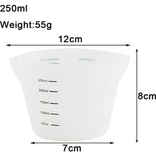 Xiaoba2 250ML Diy Kek Epoksi Reçine Takı Yapımı Mutfak Pişirme Araçları Silikon Ölçüm Kabı Temizle Ölçekli Sınıf Dayanıklı Yapışmaz (Yurt Dışından)