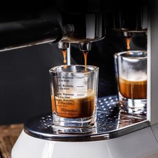 Xiaoba2 Siyah Espresso Kahve Onsu Kavurma Ölçüm Bardağı Cam 60ML Kare Kalınlaşmış Ons Mezun Konsantre Basit Isıya Dayanıklı (Yurt Dışından)