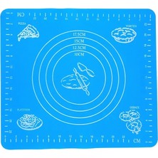 Xiaoba2 Mavi 26X29 cm Silikon Mat Mutfak Yoğurma Hamur Pişirme Mat Hamur Pasta Yapışmaz Pedler Araçları Aksesuarları Pişirme Aracı Bakeware (Yurt Dışından)